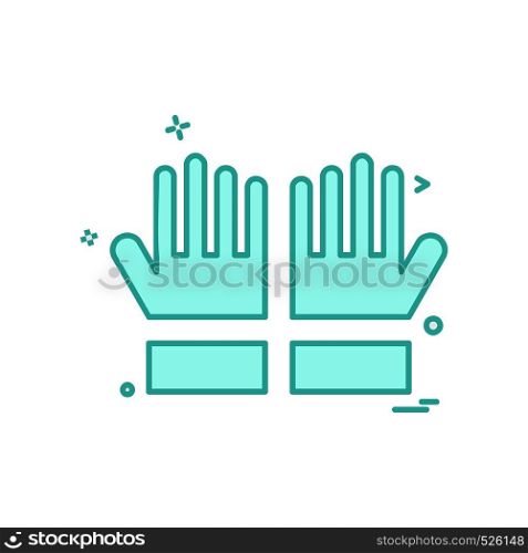 Gloves icon design vector