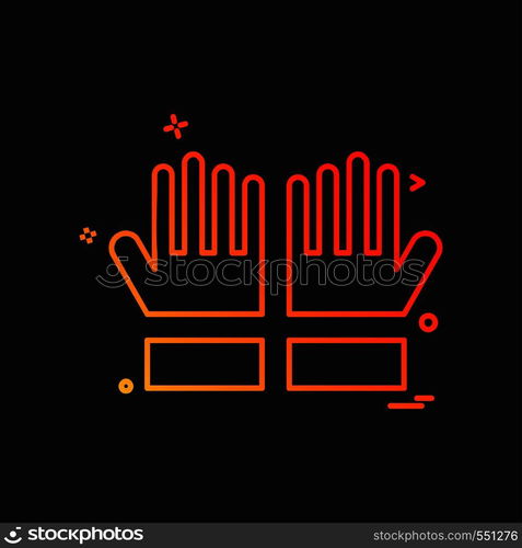 Gloves icon design vector