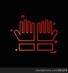 Gloves icon design vector