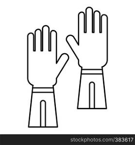 Gloves icon. Outline illustration of gloves vector icon for web. Gloves icon, outline style
