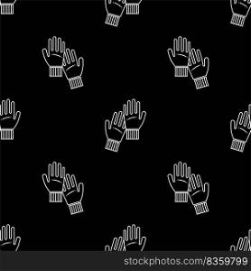 Gloves Icon Seamless Pattern, Garment Hand Protection, Covering Vector Art Illustration