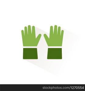 Gloves. Isolated color icon. Clothing glyph vector illustration