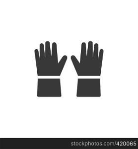 Gloves. Isolated icon. Clothing glyph vector illustration