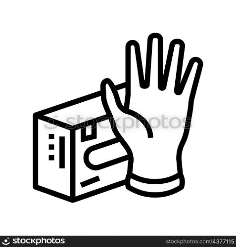 gloves medical line icon vector. gloves medical sign. isolated contour symbol black illustration. gloves medical line icon vector illustration