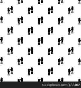 Gloves pattern seamless in simple style vector illustration. Gloves pattern vector