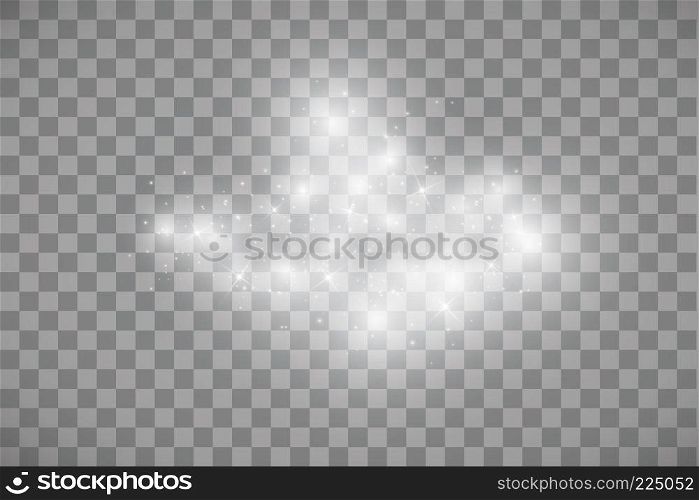 Glow light effect. Cloud of glittering dust. Vector illustration. Christmas flash Concept. Glow light effect. Cloud of glittering dust. Vector illustration. Christmas