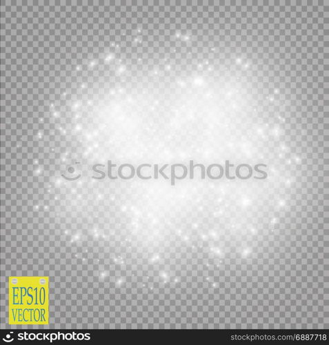 Glow light effect. Cloud of glittering dust. Vector illustration. Christmas. Glow light effect. Cloud of glittering dust. Vector illustration. Christmas flash Concept