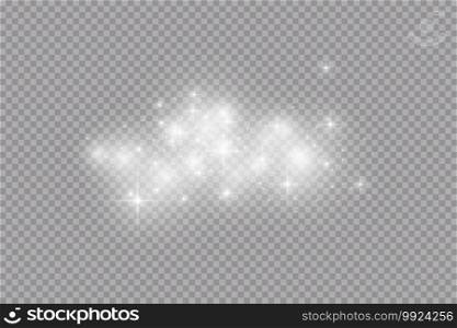 Glow light effect. Vector illustration. Christmas flash dust. White sparks and glitter and snowflakes special light effect. Vector sparkles on transparent background. Sparkling magic dust particles.. Glow light effect. Vector illustration. Christmas flash dust. White sparks and glitter and snowflakes special light effect. Vector sparkles on transparent background. Sparkling magic dust particles
