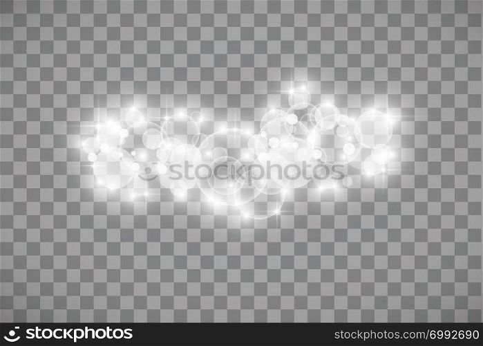Glow light effect. Vector illustration. Christmas flash. dust. White sparks and glitter special light effect. vector sparkles on transparent background. Sparkling magic dust particles.. Glow light effect. Vector illustration. Christmas flash. dust. White sparks and glitter special light effect. vector sparkles on transparent background. Sparkling magic dust particles