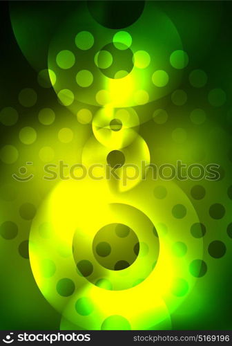 Glowing circles in the dark. Glowing circles in the dark, futuristic vector abstract background design template