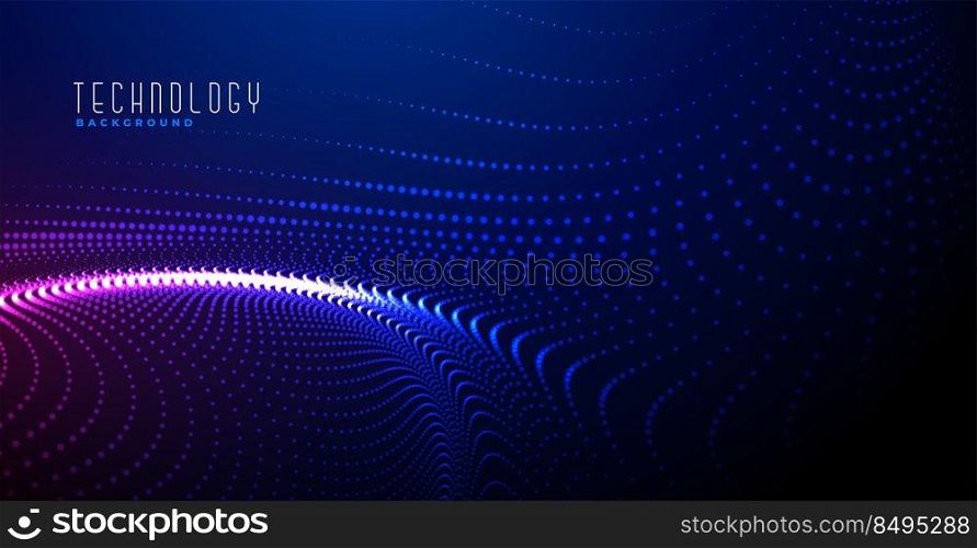 glowing digital particles background design