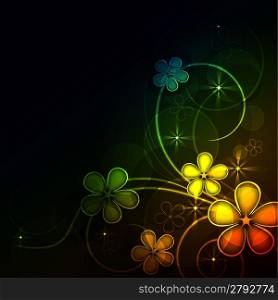 glowing floral background