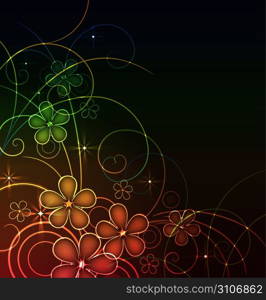 glowing floral background