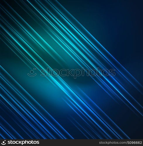 Glowing futuristic lines. Glowing futuristic lines in the dark space with stars concept. Energy technology idea