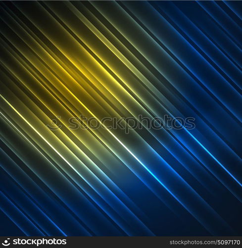 Glowing futuristic lines. Glowing futuristic lines in the dark space with stars concept. Energy technology idea