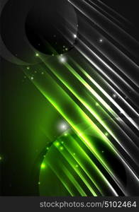 Glowing futuristic lines. Glowing futuristic lines in the dark space with stars concept. Energy technology idea