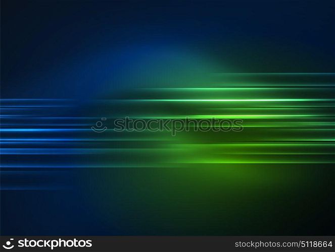 Glowing futuristic lines. Glowing futuristic lines in the dark space with stars concept. Energy technology idea