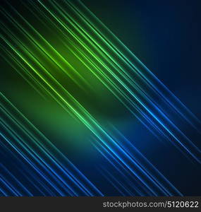 Glowing futuristic lines. Glowing futuristic lines in the dark space with stars concept. Energy technology idea