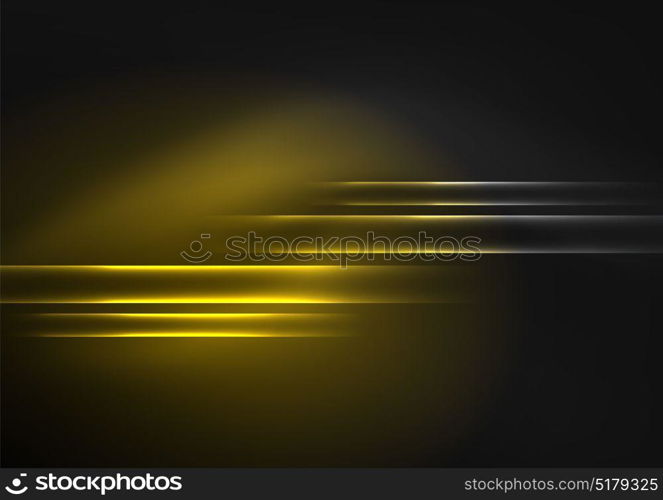 Glowing futuristic lines. Glowing futuristic lines in the dark space with stars concept. Energy technology idea