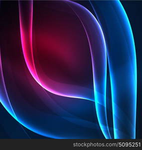 Glowing geometric shapes. Glowing geometric shapes in dark space background