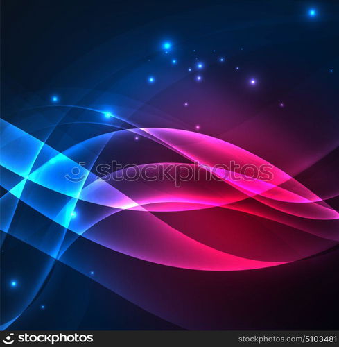 Glowing geometric shapes. Glowing geometric shapes in dark space background