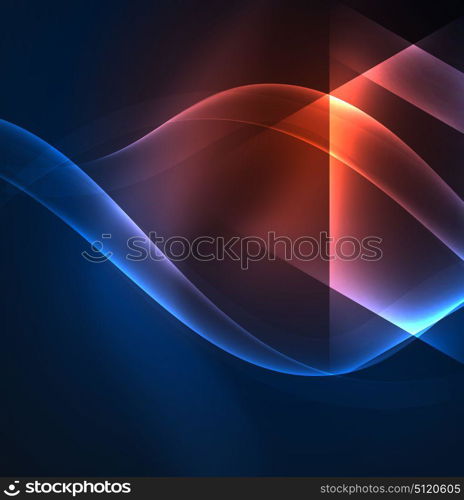 Glowing geometric shapes. Glowing geometric shapes in dark space background