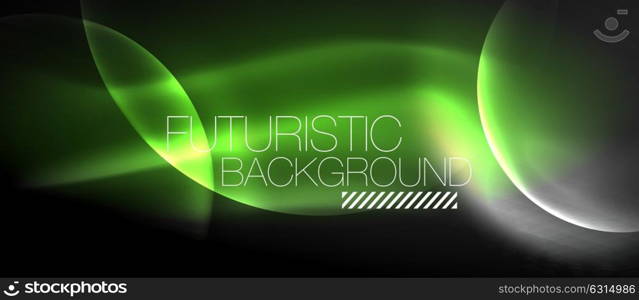 Glowing glass circles. Glowing glass circles, geometric shiny futuristic background, vector techno design