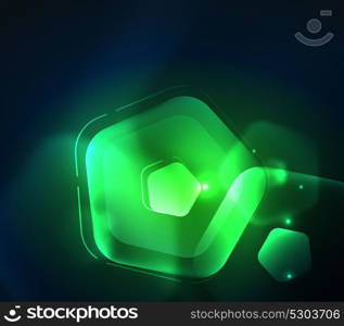 Glowing glass transparent pentagans, geometric abstract digital background. Glowing glass transparent pentagans, geometric abstract digital background. Vector illustration