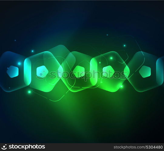 Glowing glass transparent pentagans, geometric abstract digital background. Glowing glass transparent pentagans, geometric abstract digital background. Vector illustration