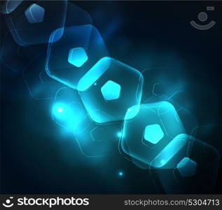 Glowing glass transparent pentagans, geometric abstract digital background. Glowing blue glass transparent pentagans, geometric abstract digital background. Vector illustration