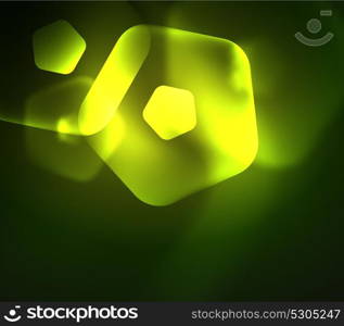 Glowing glass transparent pentagans, geometric abstract digital background. Glowing green glass transparent pentagans, geometric abstract digital background. Vector illustration