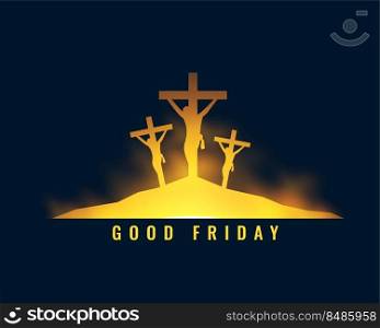 glowing good friday jesus cross background