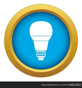 Glowing LED bulb icon blue vector isolated on white background for any design. Glowing LED bulb icon blue vector isolated