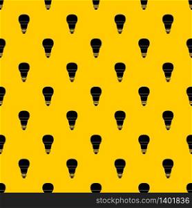 Glowing LED bulb pattern seamless vector repeat geometric yellow for any design. Glowing LED bulb pattern vector