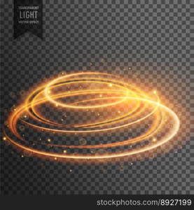 Glowing lens flare transparent light effect vector image