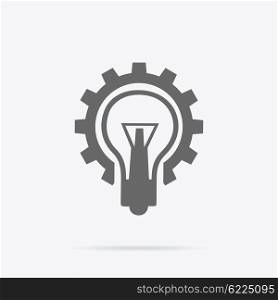 Glowing Light Bulb. New Idea. Idea concept background. Glowing light bulb as inspiration concept. Light sign ideas. Vector lightbulb icon. Creative idea in bulb shape. New idea logo
