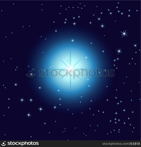 Glowing light bursts on dark background. Star flare. Magic, bright effect for design and business.. Glowing light bursts on dark background. Star flare. Magic, bright effect