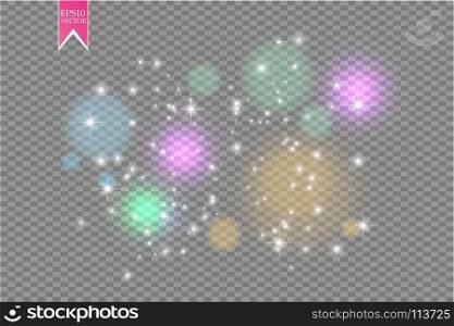 Glowing magical wave of glitter star. Graphic concept for your design. Glowing magical wave of glitter star. Graphic concept for your design. Vector