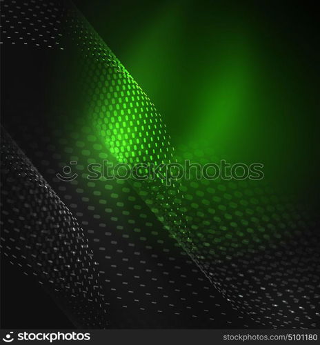 Glowing particles wave design template. Glowing particles wave design template, vector technology light concept