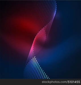 Glowing particles wave design template. Glowing particles wave design template, vector technology light concept