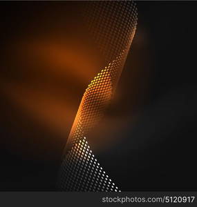 Glowing particles wave design template. Glowing particles wave design template, vector technology light concept