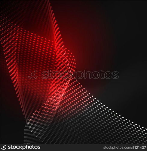 Glowing particles wave design template. Glowing particles wave design template, vector technology light concept