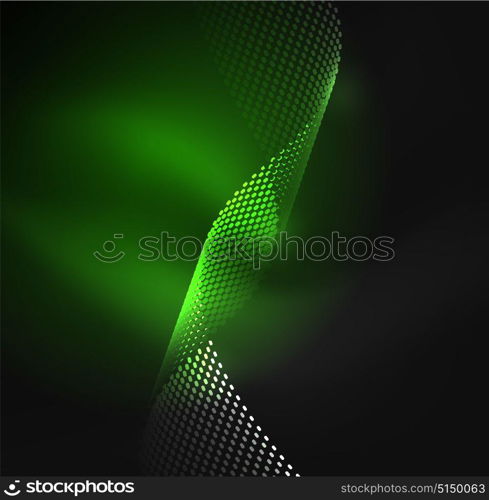 Glowing particles wave design template. Glowing particles wave design template, vector technology light concept