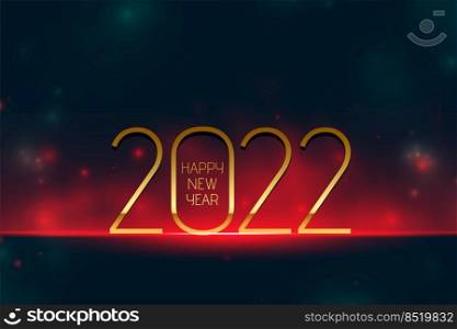 glowing red 2022 new year wishes greeting design
