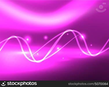 Glowing shiny wave background. Glowing purple shiny wave background, vector energy concept illustration