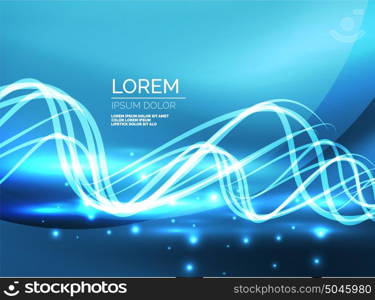 Glowing shiny wave background. Glowing shiny wave background, vector energy concept illustration