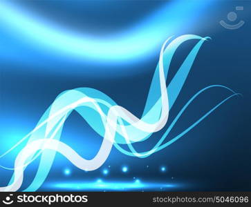 Glowing shiny wave background. Glowing shiny wave background, vector energy concept illustration