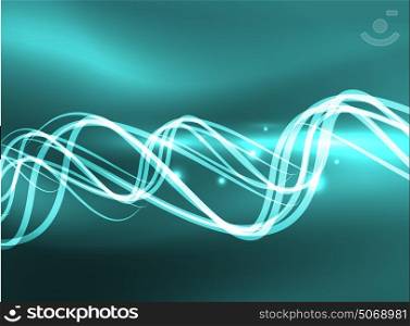 Glowing shiny wave background. Glowing shiny wave background, vector energy concept illustration