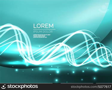 Glowing shiny wave background. Glowing shiny wave background, vector energy concept illustration