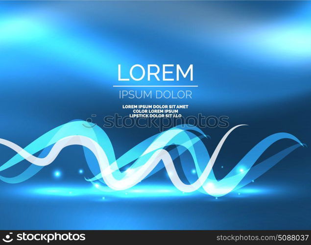 Glowing shiny wave background. Glowing shiny wave background, vector energy concept illustration